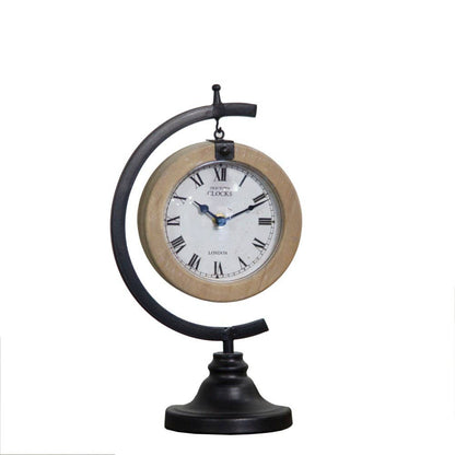 VIP Iron 14 in. Black Hanging Table Clock
