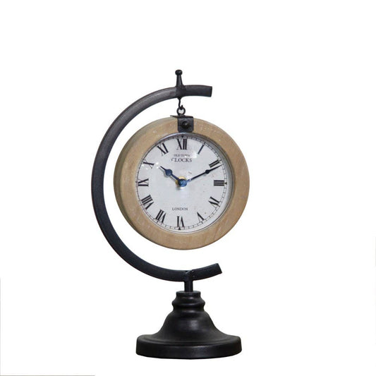 VIP Iron 14 in. Black Hanging Table Clock