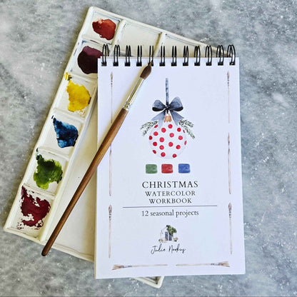 Watercolor Workbook, Spiral Bound, Christmas