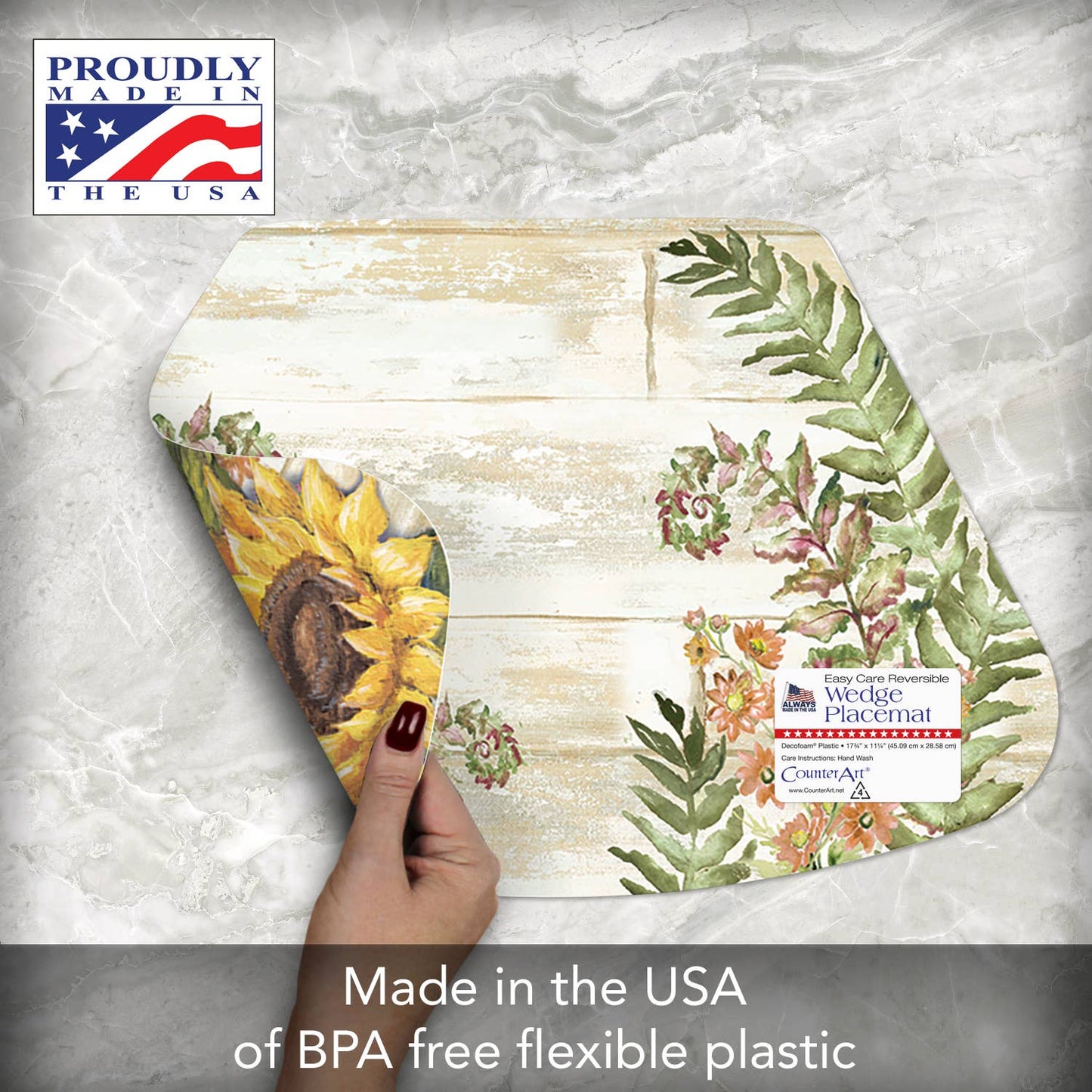 Sunflower Wedge Reversible Flexible Placemat