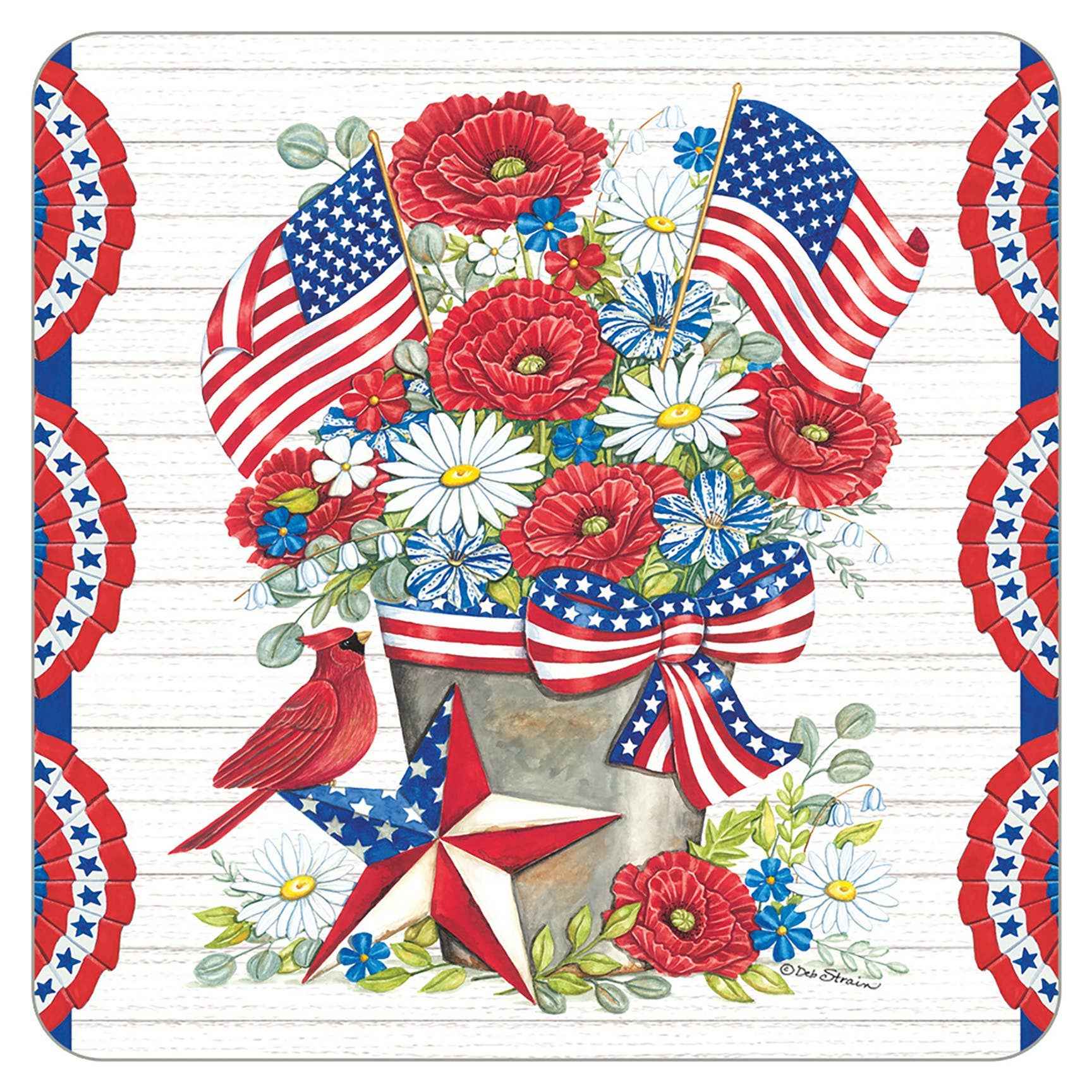 Legacy - Pail of Red, White and Blue Coaster