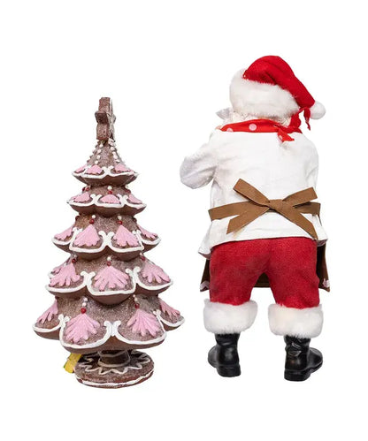 10.5" Fabriche Santa Gingerbread Tree