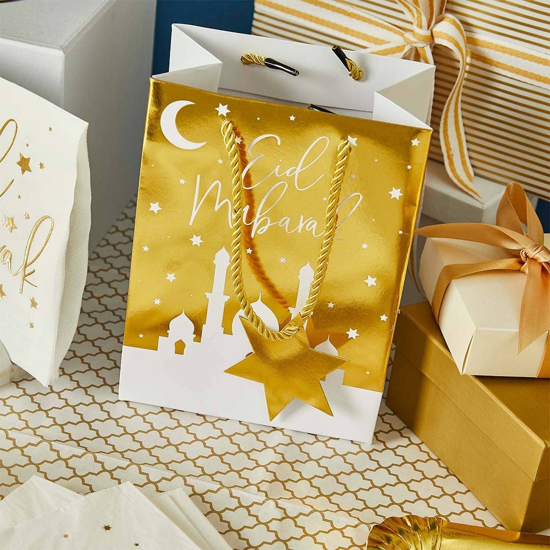 Gold Eid Gift Bag 5 Pack