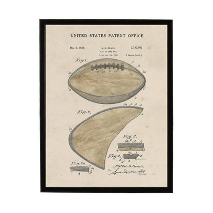 Watercolor Football Patent