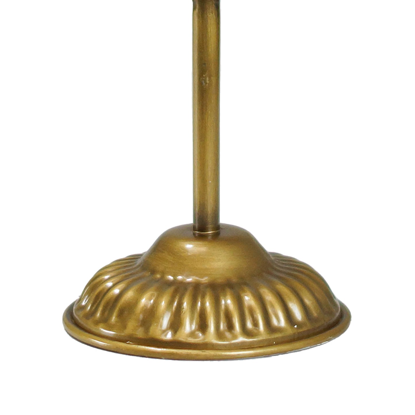 VIP Iron 11 in. White Pedestal Table Clock