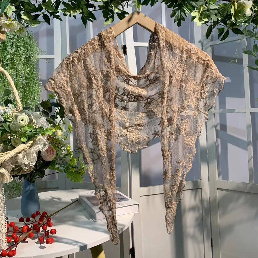 Embroidered Lace Shawl Scarf -Assorted Sold Separately