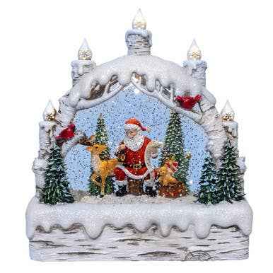 9" Battery Operated Birch Tree Lantern