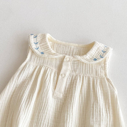 Baby Girl Sleeveless Flowers Bodysuit