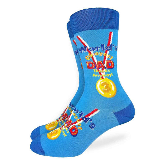 Men's World's Okayest Dad Socks: Shoe Size 7-12