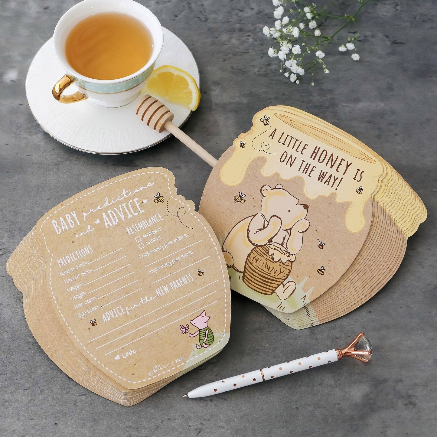 Honey Bear 50pc Cardstock Baby Shower Game Set