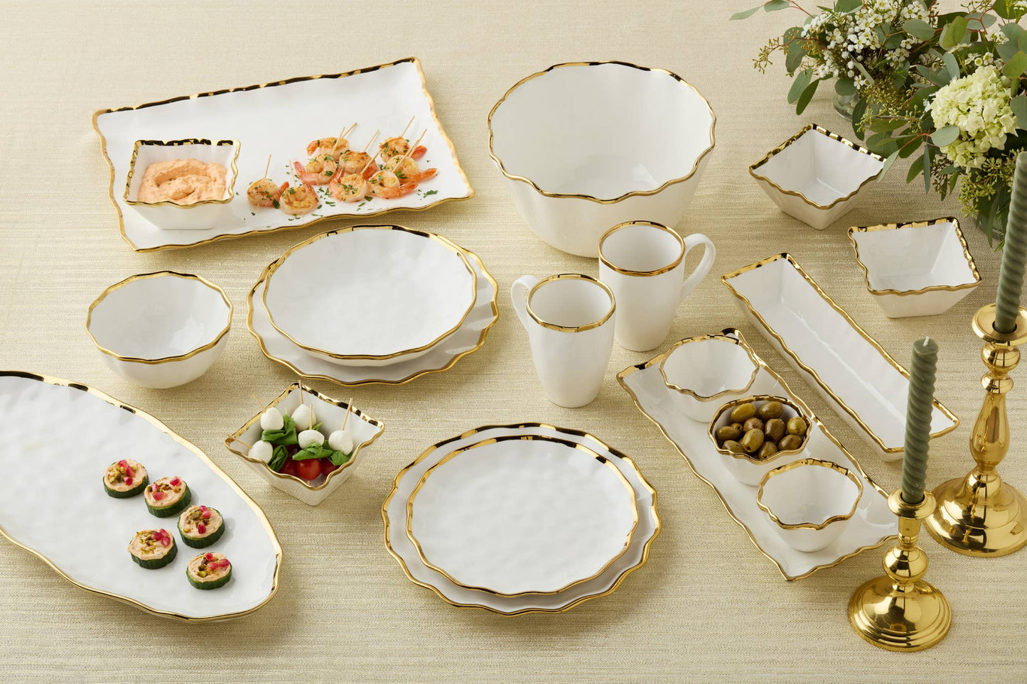 Plato llano Regency Gold de 11 pulgadas