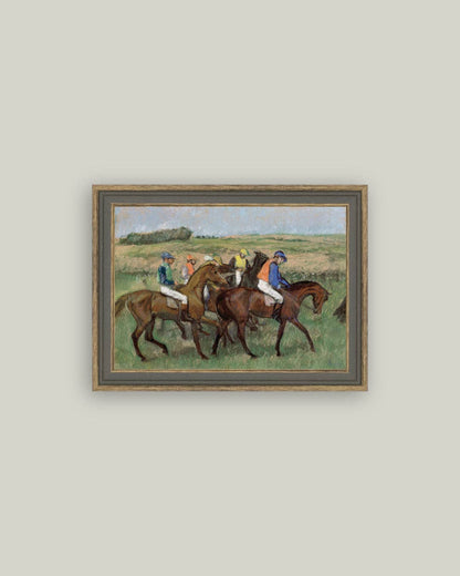 The Races Framed Antique Art