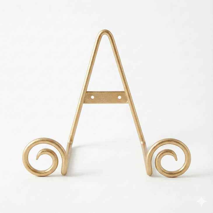 Gold Deep Swirl Easel, Lg, 12