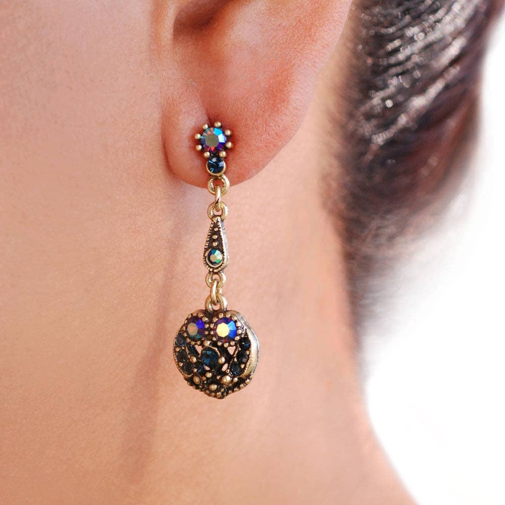 Harlequin Peacock Earrings