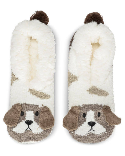 Infinity Classics International Inc. - Women's Puppy Embellished Plush Lined Slippers