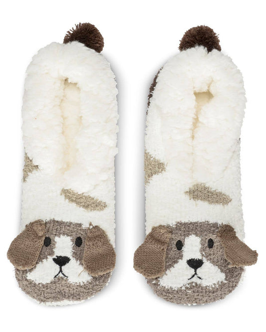 Infinity Classics International Inc. - Women's Puppy Embellished Plush Lined Slippers