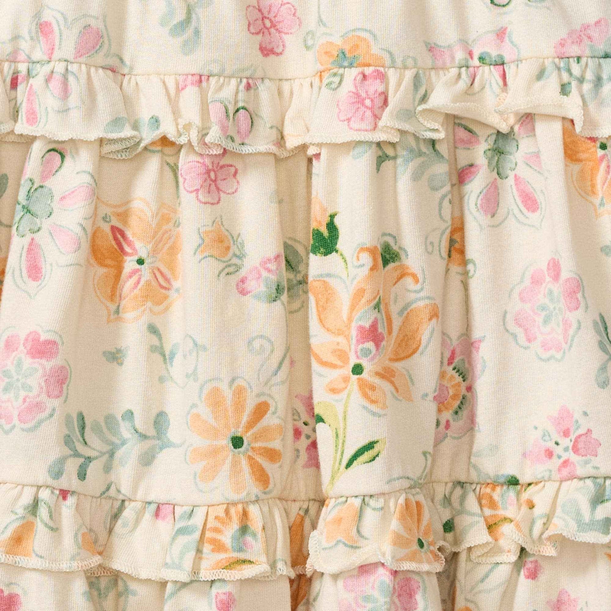 Mediterranean Floral Organic Dress: 12M