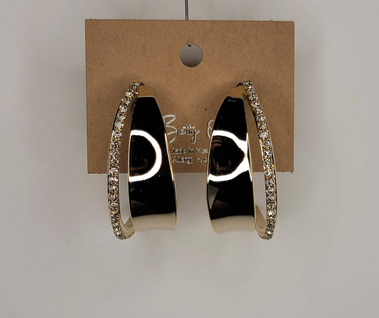 Hoop Earrings - Rhinestone
