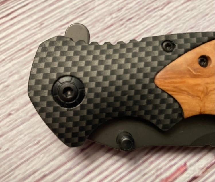 Quail Tail Laser Art - Be Still and Know Knife