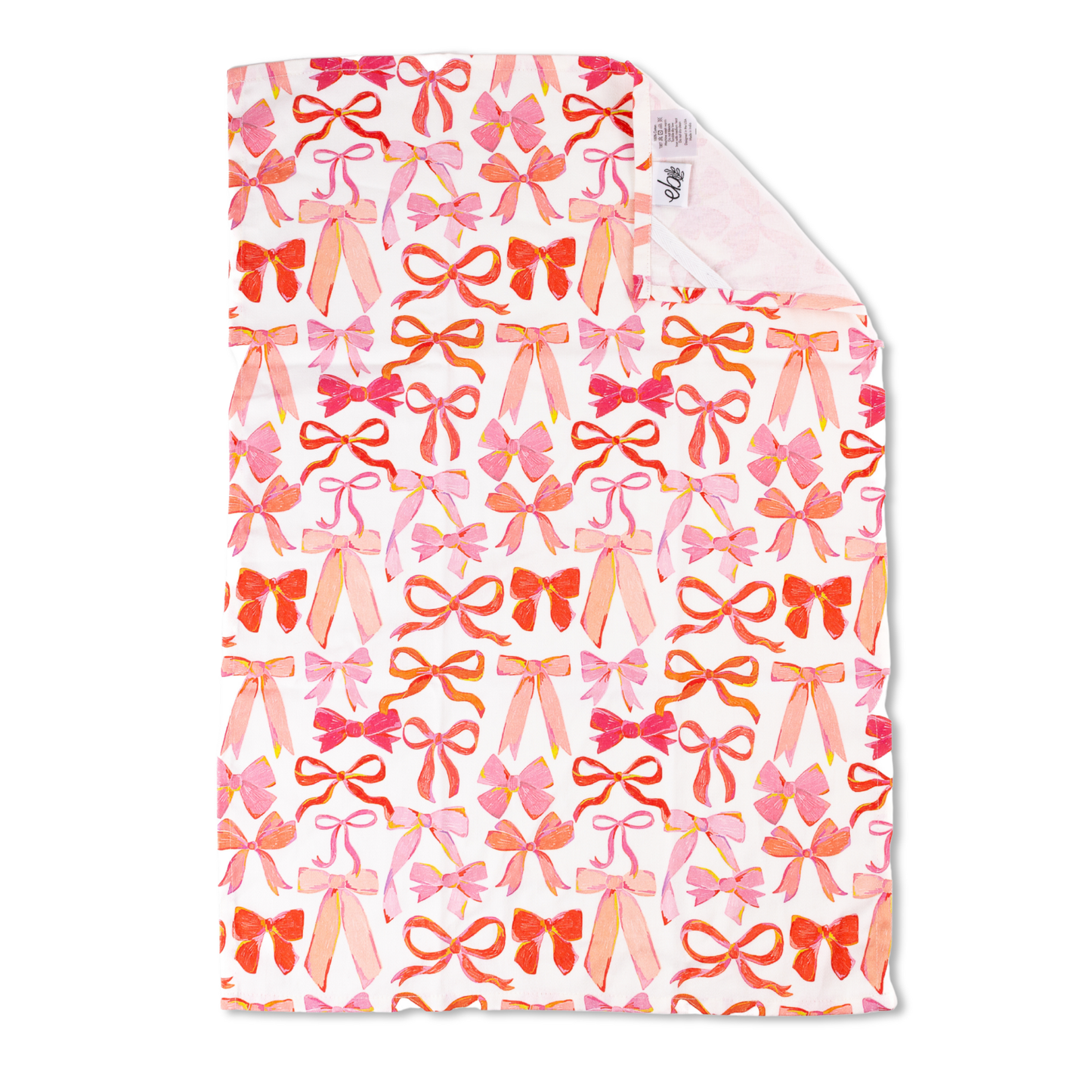Elyse Breanne Design - Pack of 2 Pink Bows Tea Towels