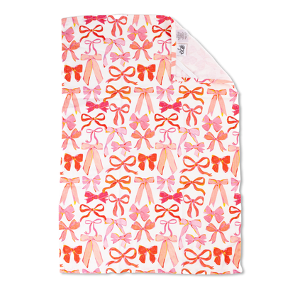 Elyse Breanne Design - Pack of 2 Pink Bows Tea Towels