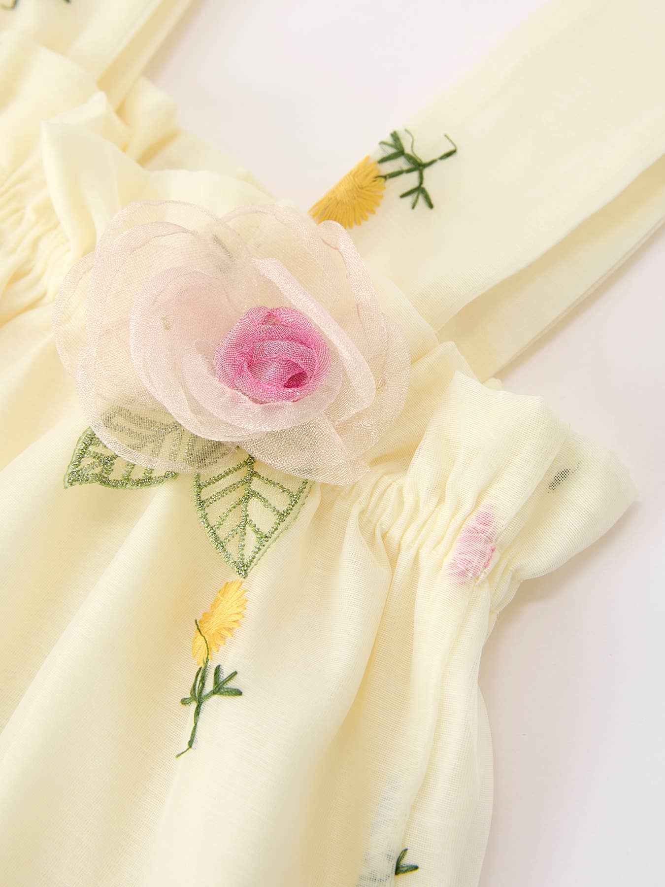 Storybook Floral Baby Girl Romper With Hat: 6M