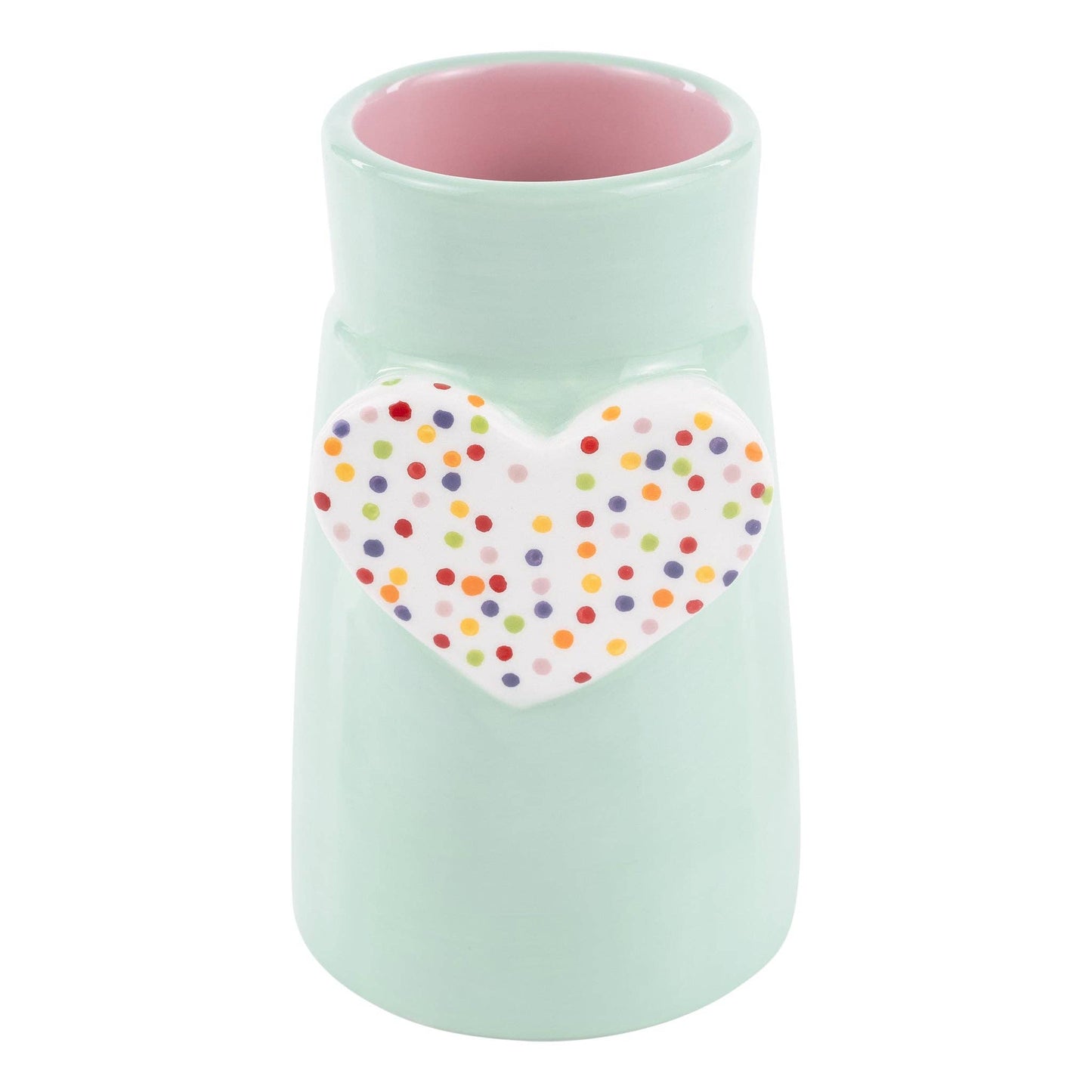 Polka Dot Heart Vase