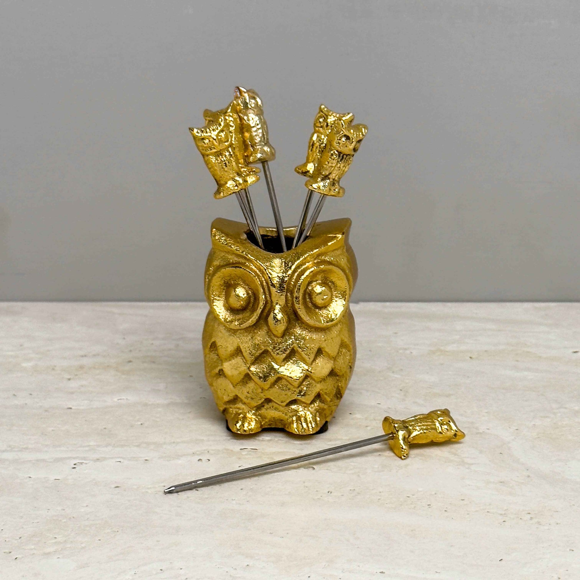 Alum Owl Picks Set of 6