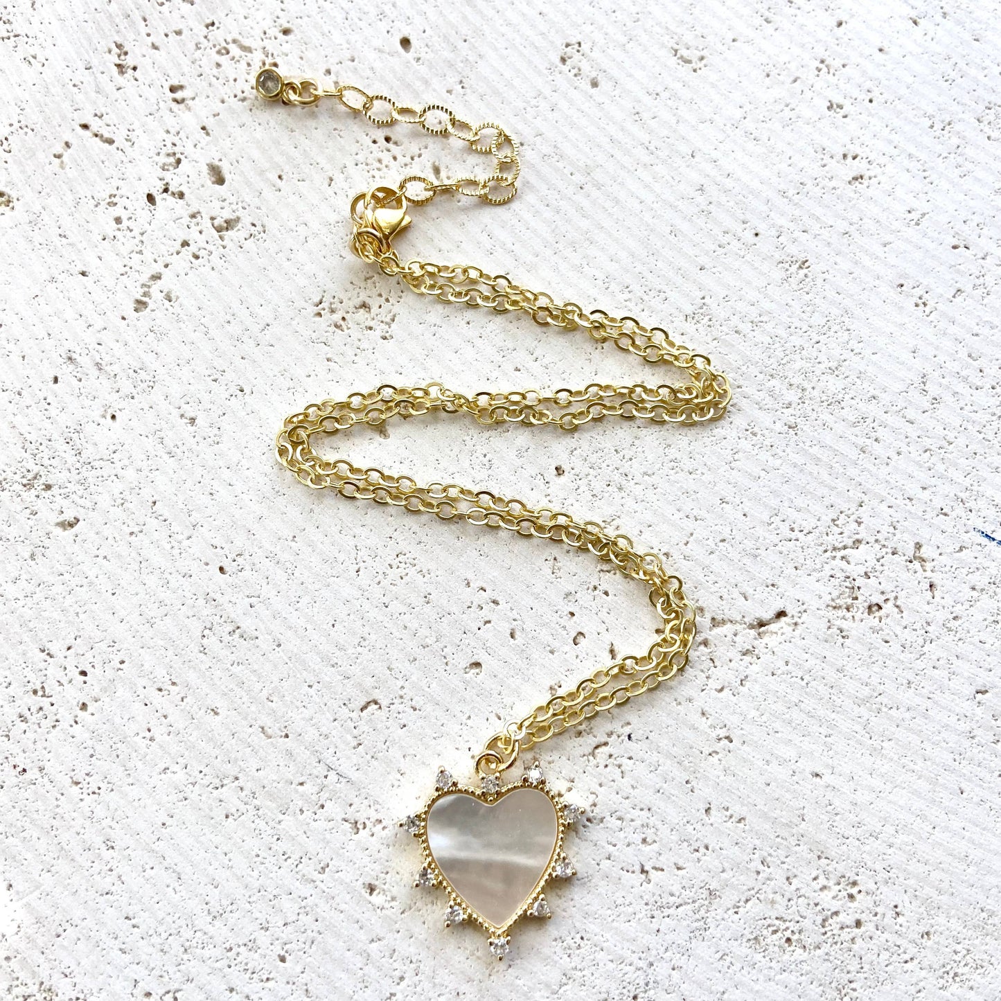 Heart Pearl Shell Necklace