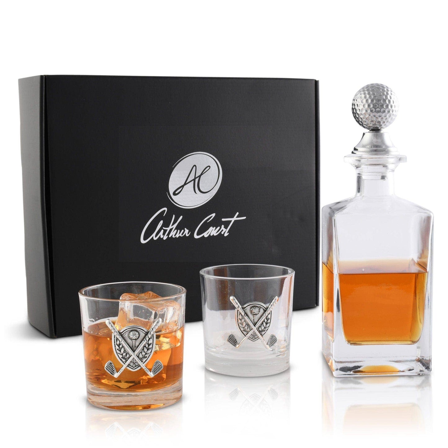 Golf Decanter Set with Pair Glasses (3 PCS SET)