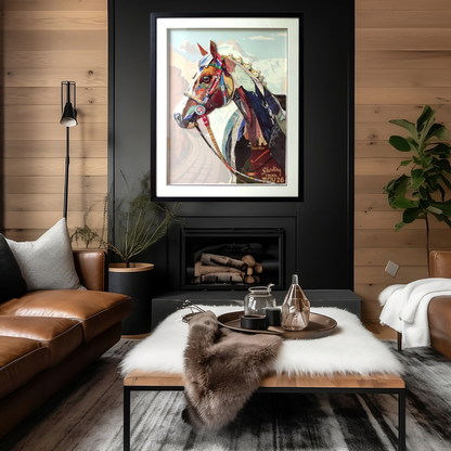 3D Collage Art | Horse w/Bridle (36"x28")
