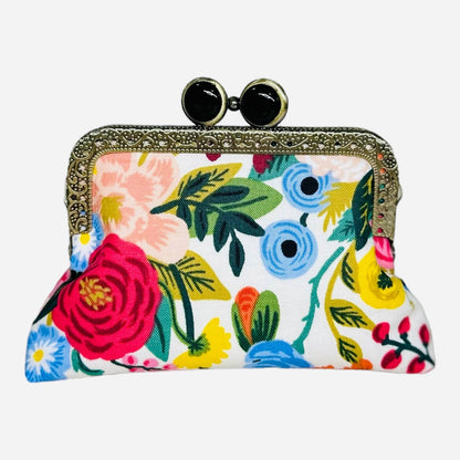 ON THE GO Credit Card Clutch-Garden Party Cream