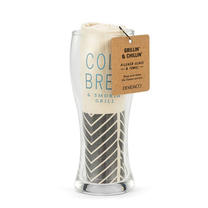 Cold Brew Glass & Towel