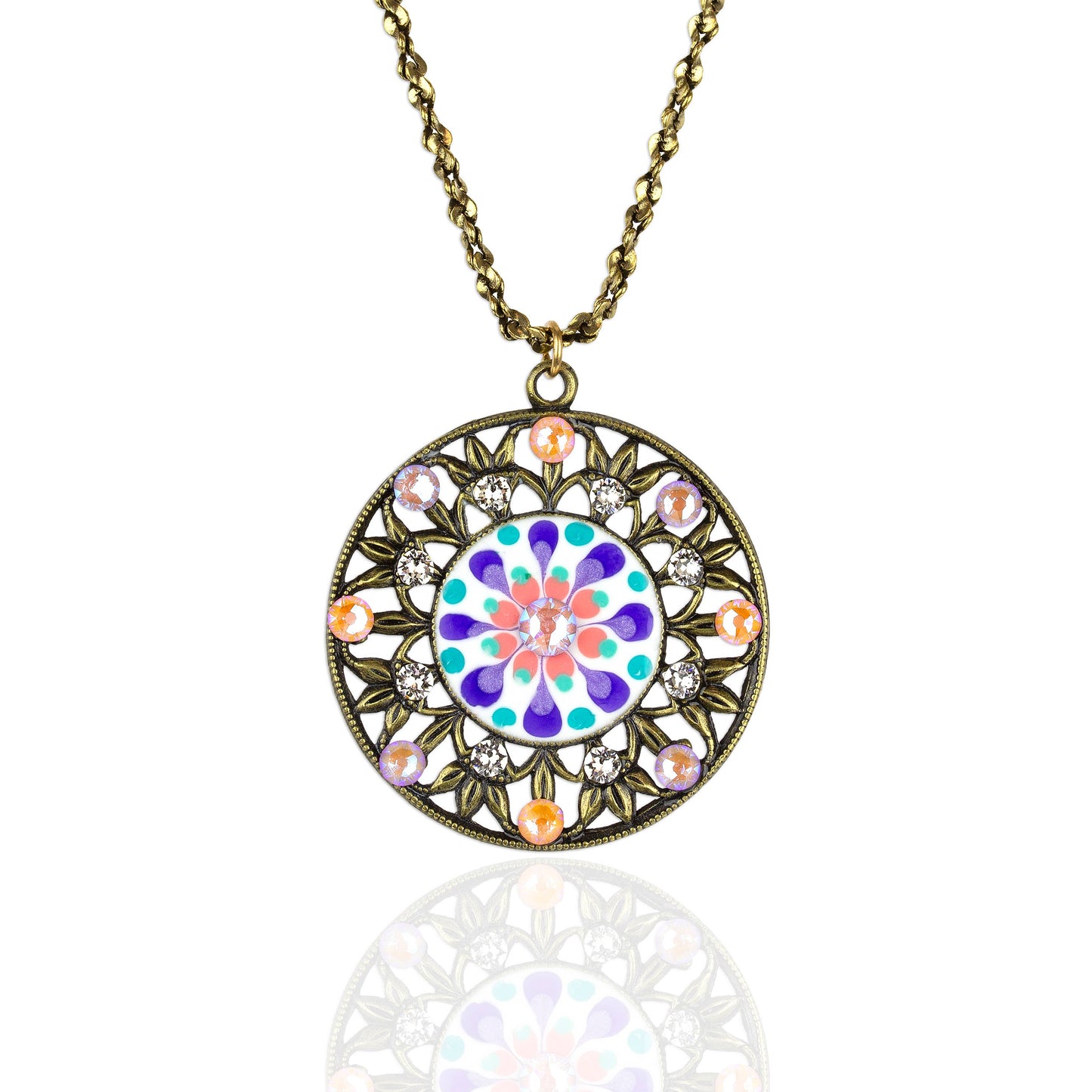 Dahlia Crystal Jill's Garden Necklace