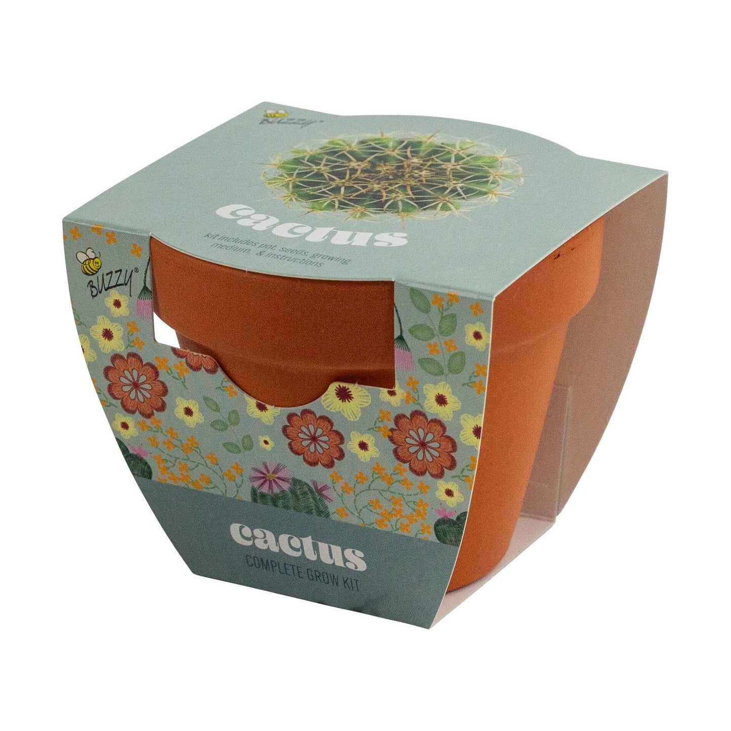 Buzzy Seeds Classic (7cm) Terra Cotta Grow Kit - Cactus