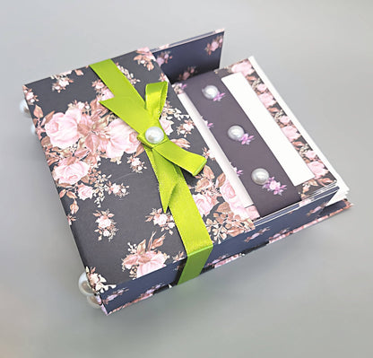 42-Pc Stationery Gift Box Set w/Desk Organizer, Pink & Black