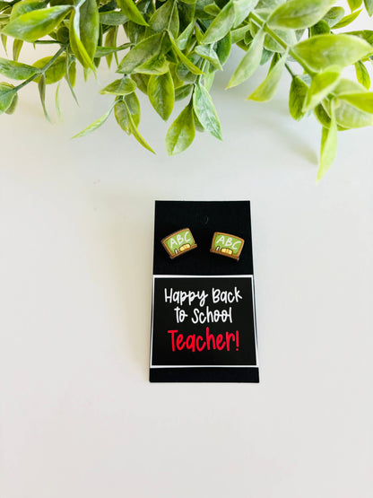 ABC Chalkboard Earrings