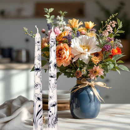 Paint your own Wildflower Candlesticks Gift Set