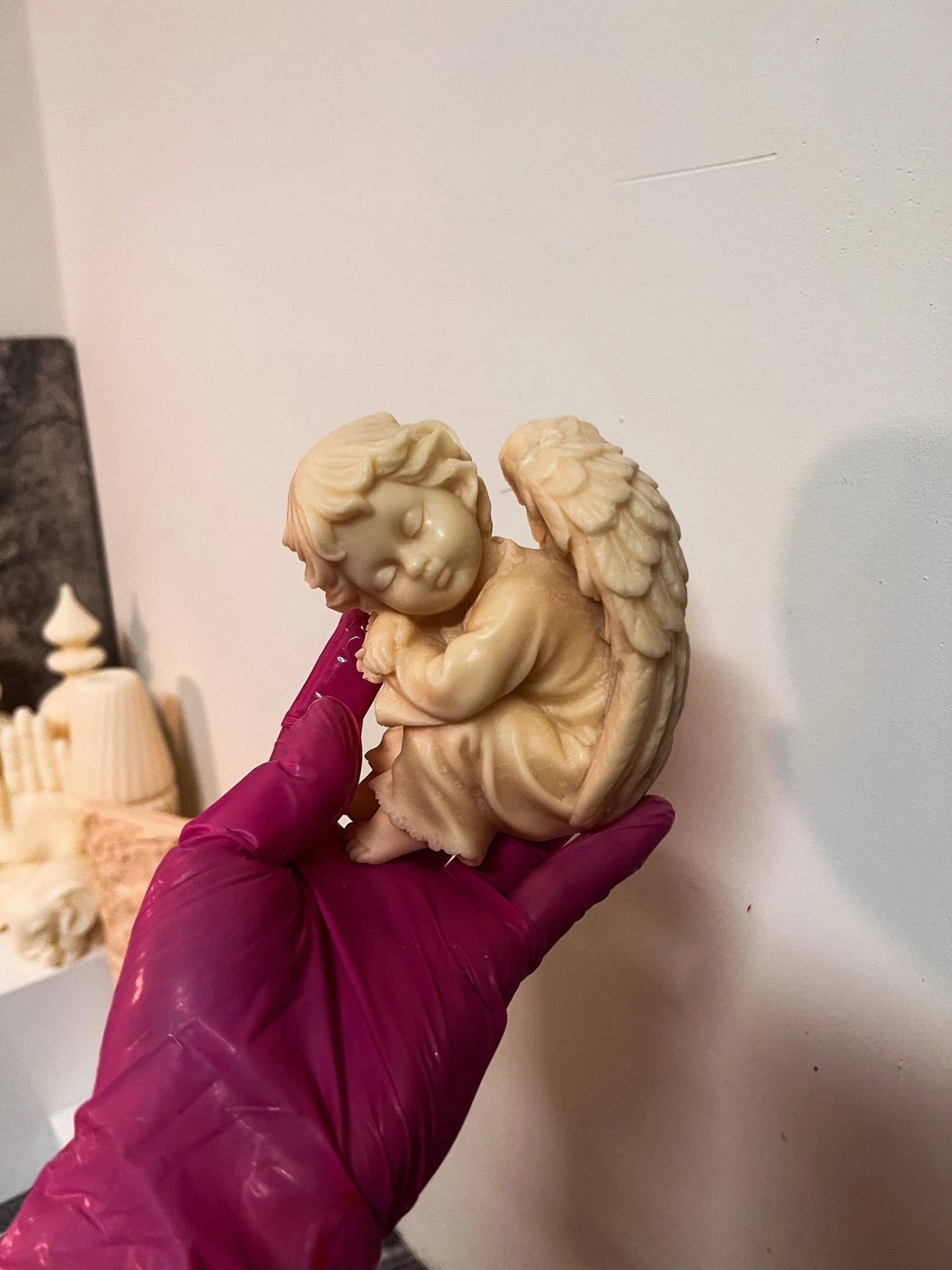 Cherub Baby Candle 4x4in - Angels