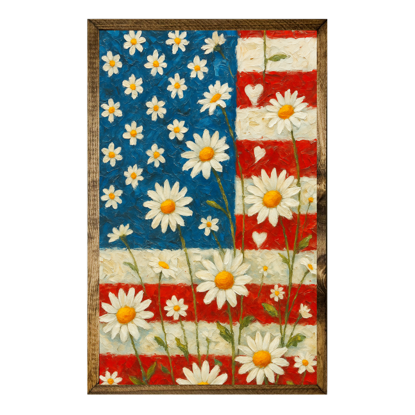 Jarmz Designs - ARTISTIC SERIES TIMBERLAND-DAISY US FLAG ART