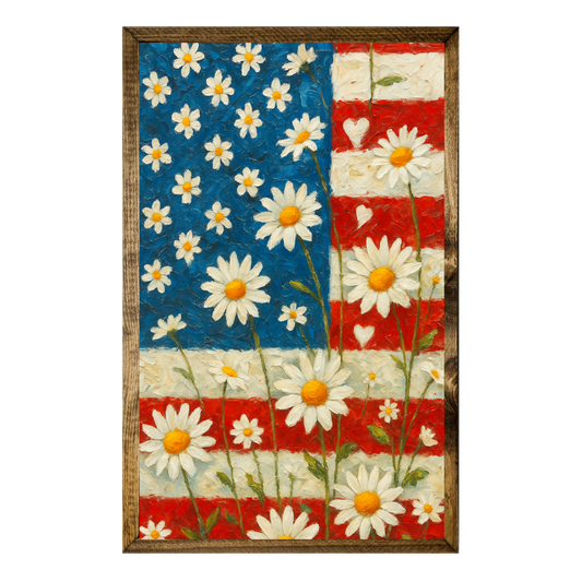 Jarmz Designs - ARTISTIC SERIES TIMBERLAND-DAISY US FLAG ART