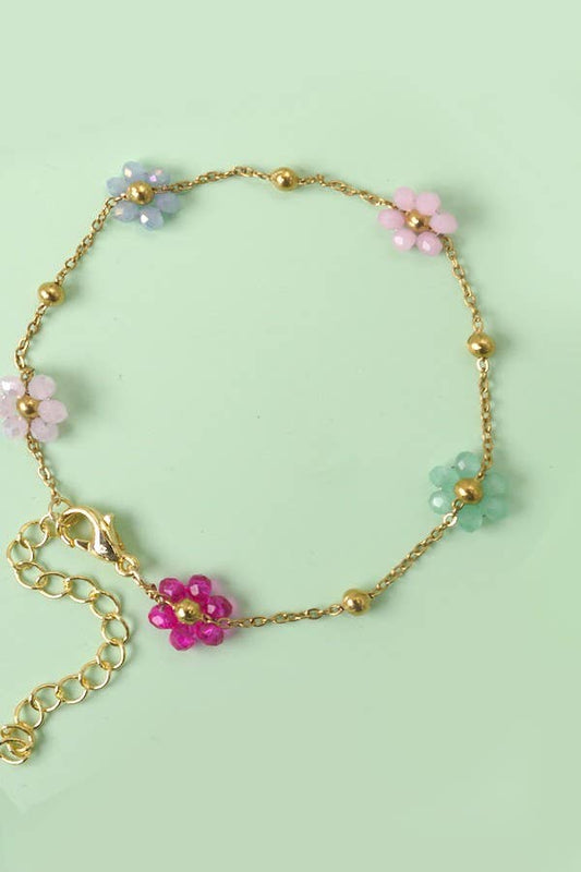 JOSSLYN de wall to wall - PULSERAS DE VERANO CON DIJE DE FLORES Y CUENTAS MÚLTIPLES | 40B108