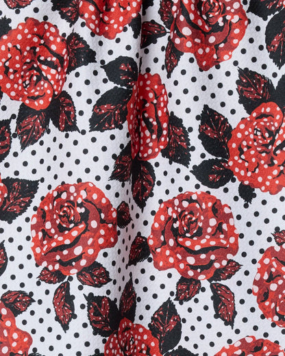 Geometry - Polka Rose Tea Towel