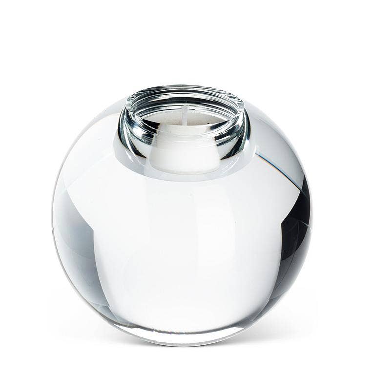 Medium Clear Ball Tealight Holder