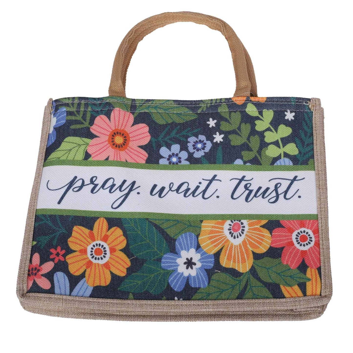 Swanson Christian Products - Woven Canvas Tote - Pray Wait Trust