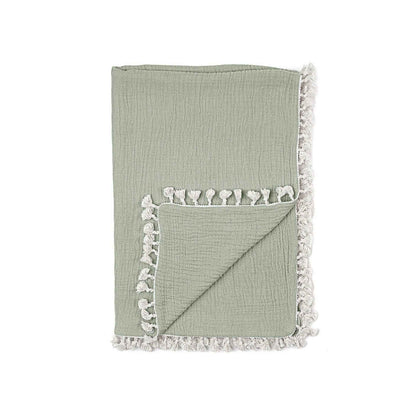 Crane Baby - 6 Layer Muslin Blanket Fern
