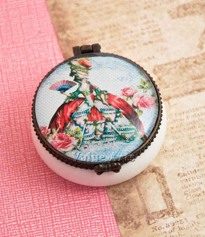 Vintage Beauty Ceramic  Keepsake Box