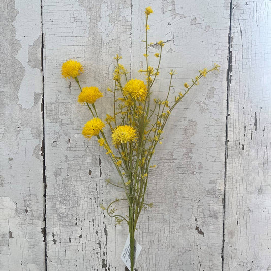 24in Yellow Wildflower Spray Faux Flowers