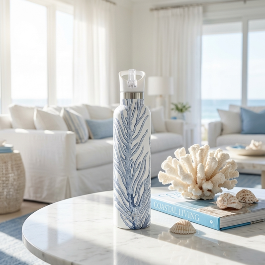 Akoa | Blue Ocean Coral 25oz Insulated Water Bottle Flask