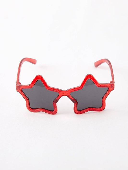 Children's Star Shaped Sunglasses: Red